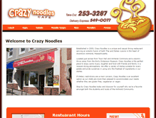 Tablet Screenshot of crazynoodlescafe.com